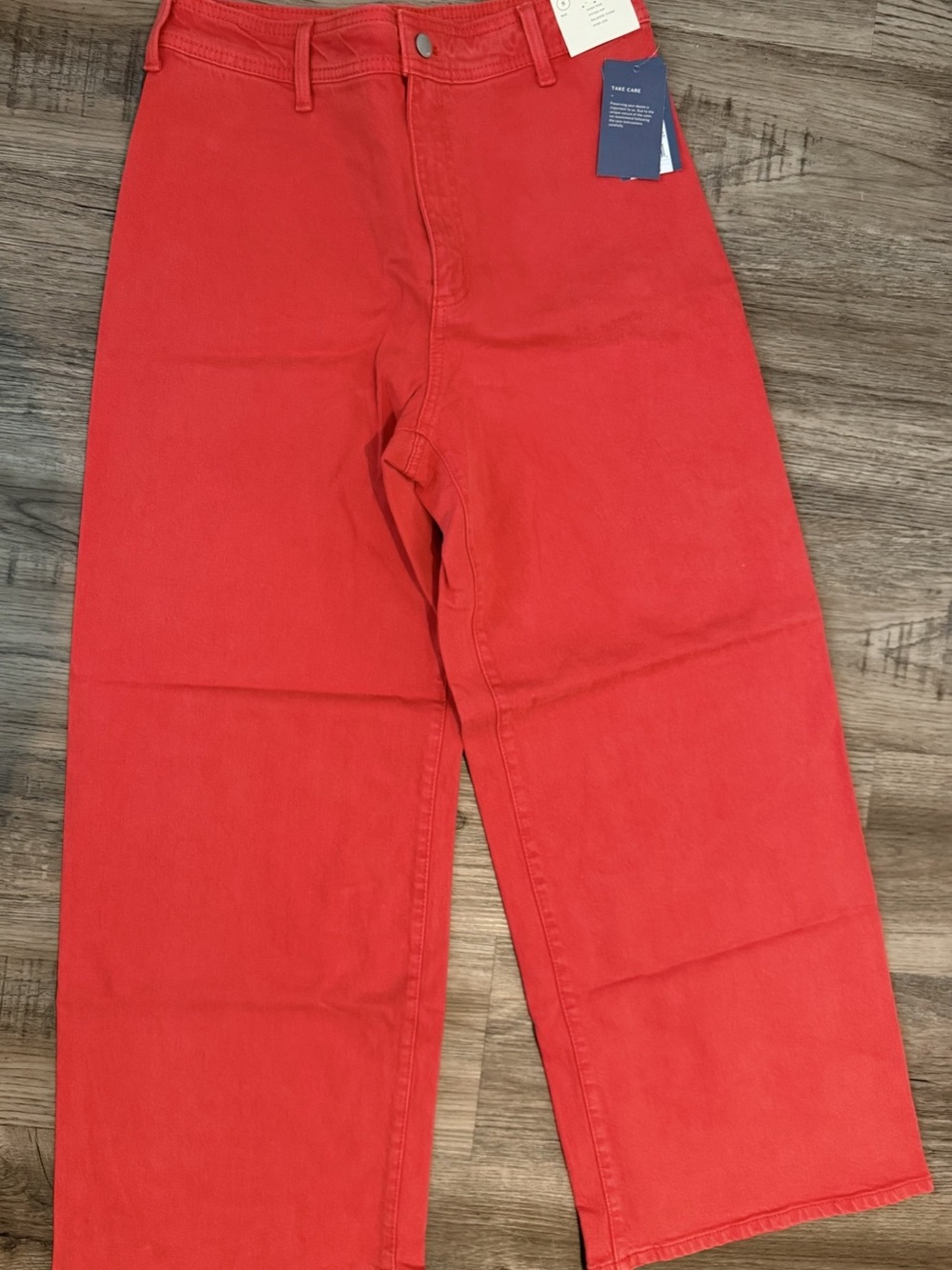 Sailor Wide Leg Red Wide-Leg Jeans Size 8 NWT